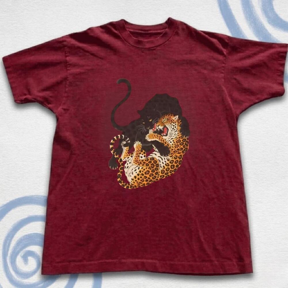 Antique Cherry Red Leopard Graphic Tee